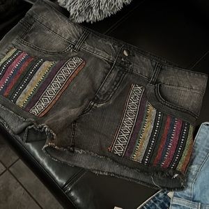 Black shorts with design